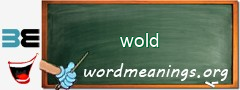 WordMeaning blackboard for wold